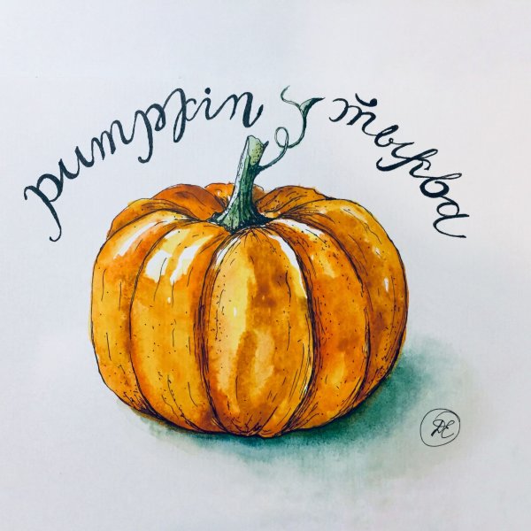 Скетчинг тыква Хэллоуин