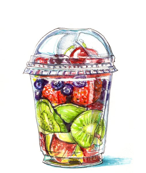 Скетч фрукты