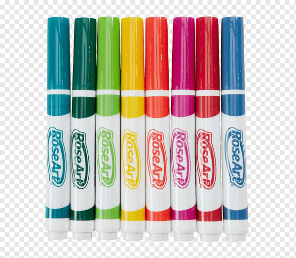 Фломастеры на прозрачном фоне