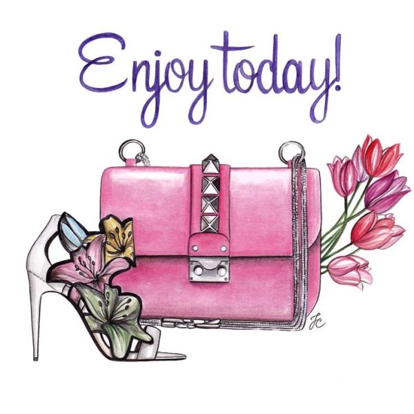 Сумочка с цветами рисунок