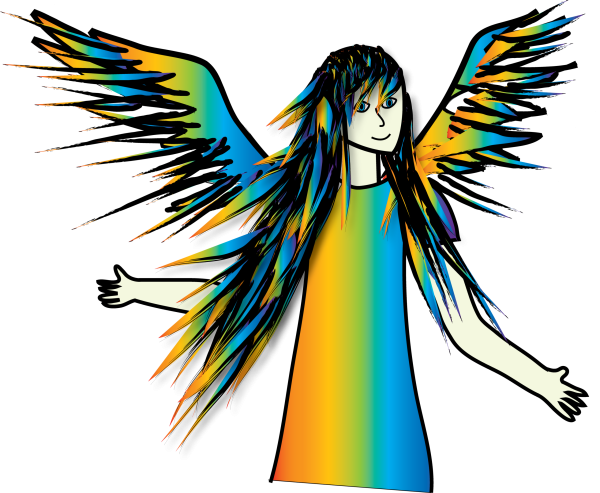 Рисунки для срисовки ангелочки