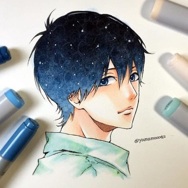 Аниме парни маркерами