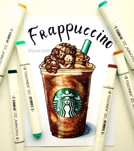 Скетчи маркерами напитки