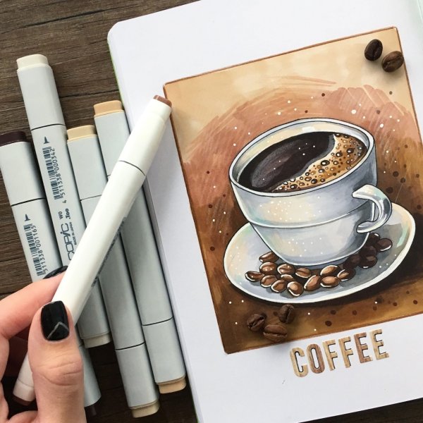 Скетчи маркерами