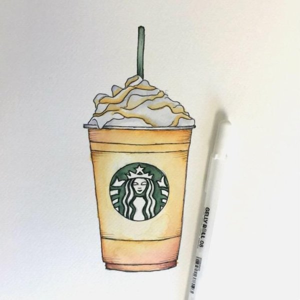 Фраппучино скетчинг
