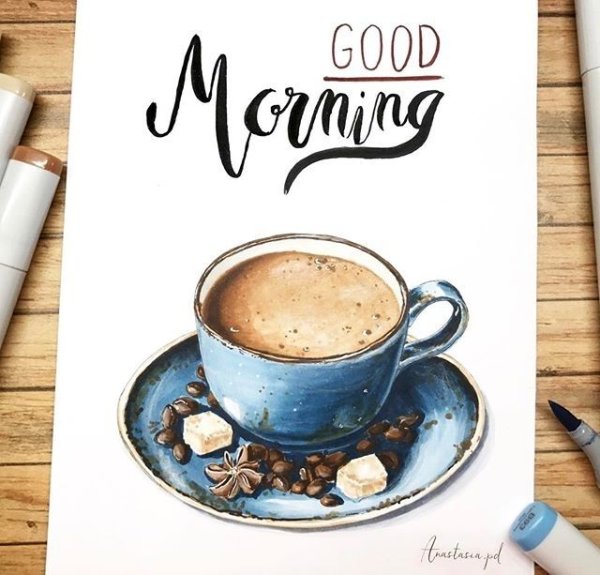 Скетчбук чашка кофе