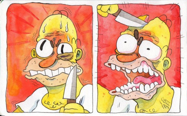 Симпсоны в скетчбук