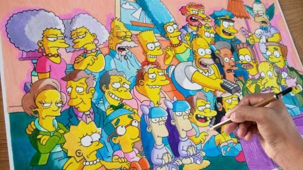Симпсоны красками
