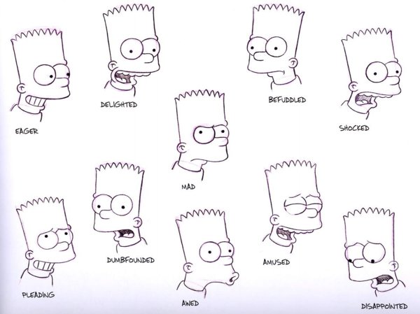 Барт симпсон эскиз