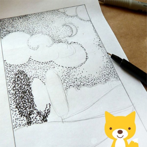 Рисунок точками маркером