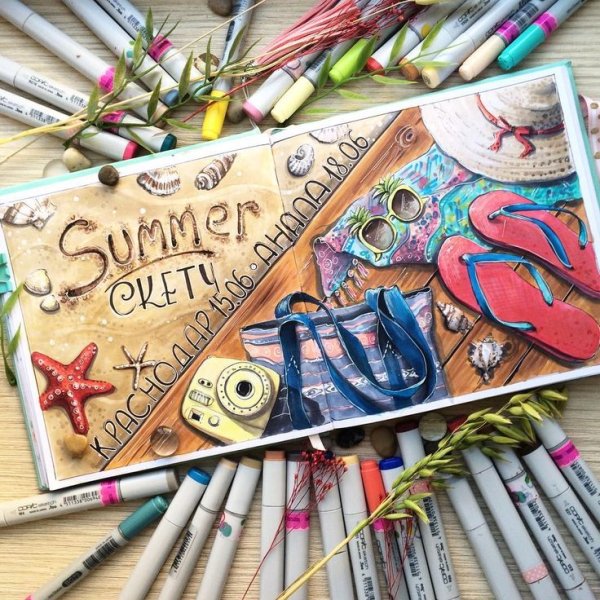 Иаркеры для скейч бука