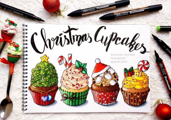 Новогодний фуд скетч