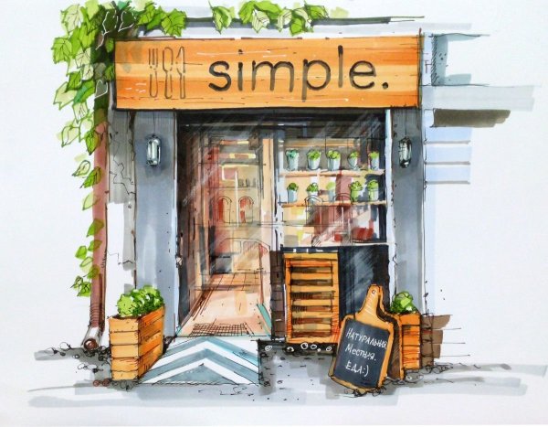 Скетчинг кафе