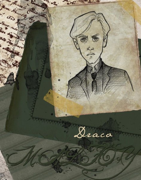 Гарри Поттер и Драко Малфой нарисовать