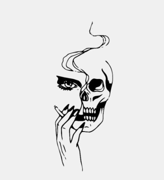 Скелет с пиццей