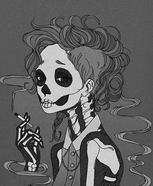 Череп маркером