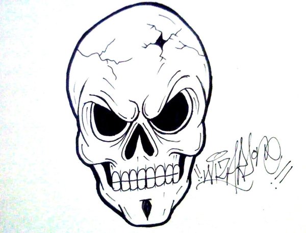 Череп трафарет