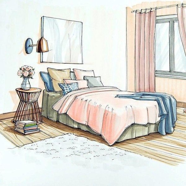 Интерьерный скетчинг