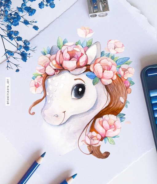 Стиль рисования в пастельных тонах