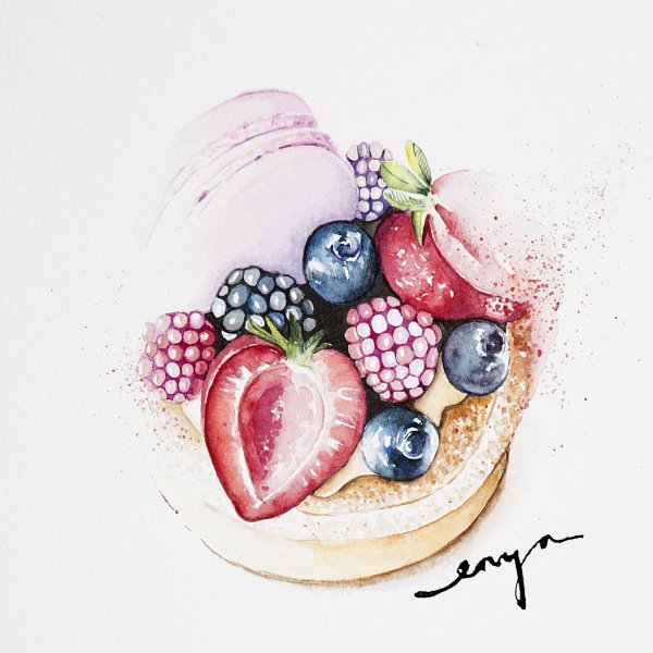 Открытки акварелью