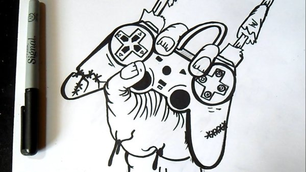 Рисунки маркером на бумаге прикольные