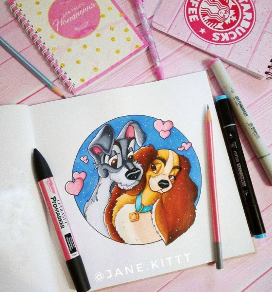 Рисунки фломастерами Дисней