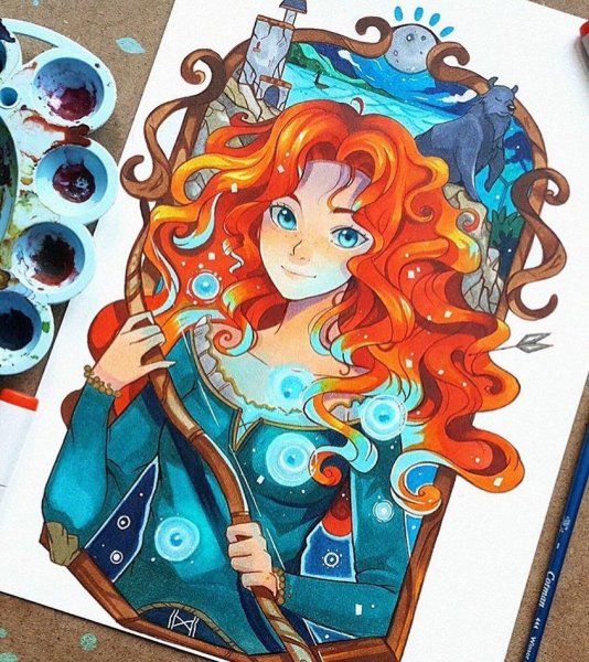 Мерида акварелью