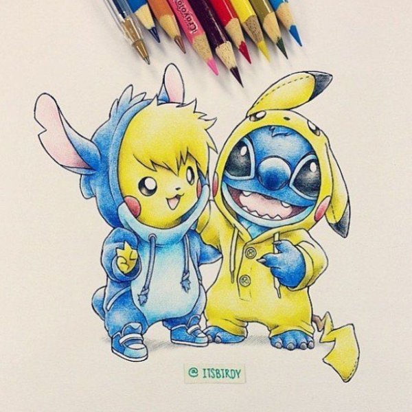 Покемон Пикачу и Стич