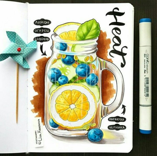 Скетчи маркерами Лиза Краснова