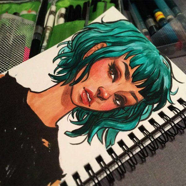 Рисунки маркерами