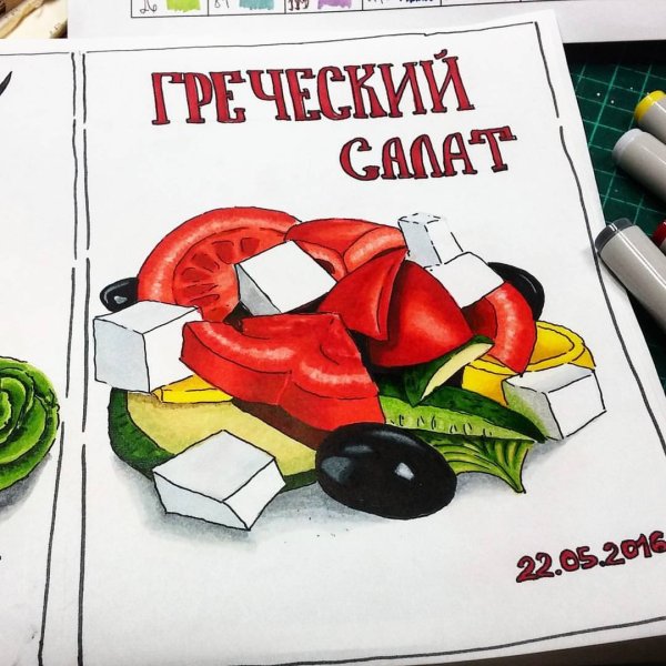 Рисунки маркером на плакате