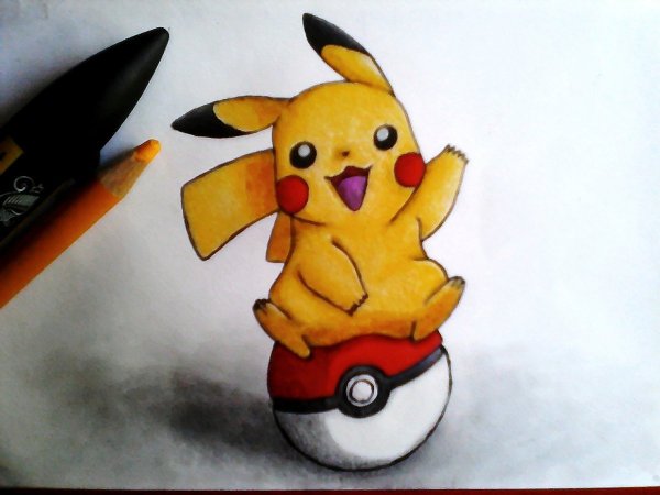 Скетчи маркерами покемоны