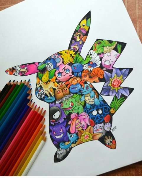 Пикачу рисунок легкий