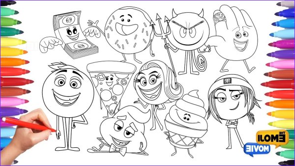 Раскраска ЭМОДЖИ фильм