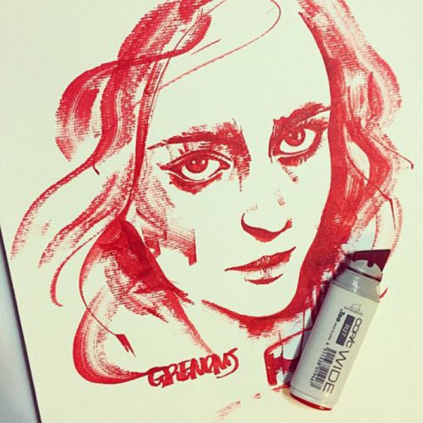 Скетчинг маркерами коктейль