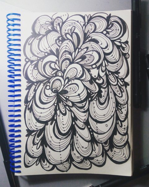 Стилизованный пейзаж Графика