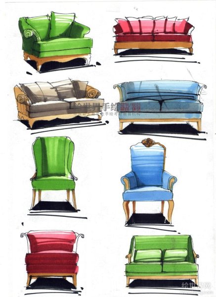 Диван скетч