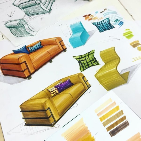 Скетчинг диван