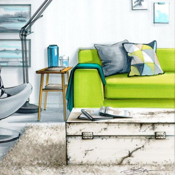 Скетч интерьера