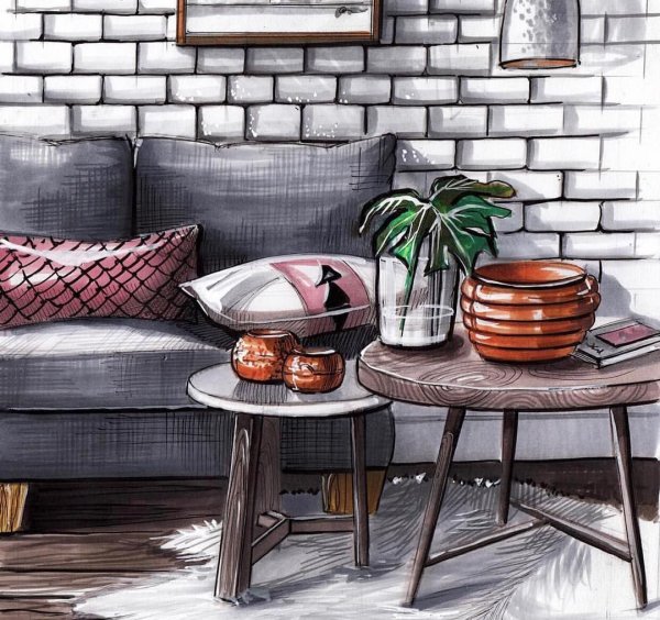 Скетч интерьера