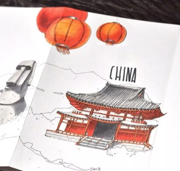 Япония для скетчбука