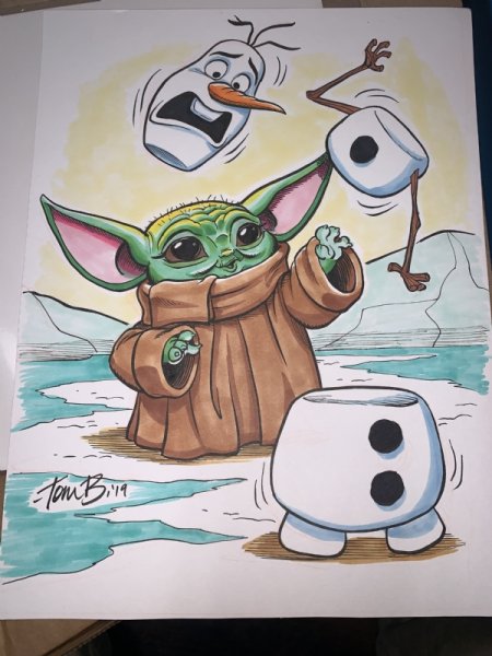 Картина по номерам малыш йода