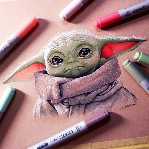 Рисунки маркерами