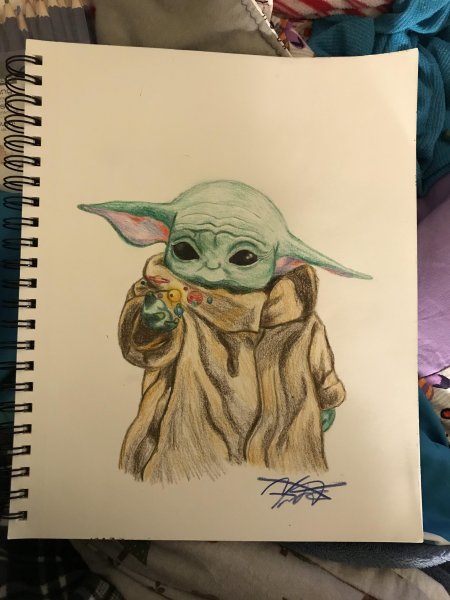 Малыш йода скетч