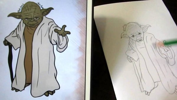 Звёздные войны для срисовки йода