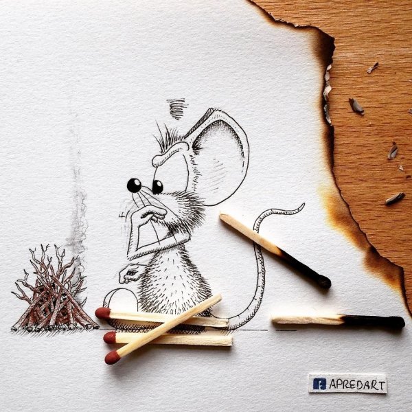 Рисуем забавную мышку