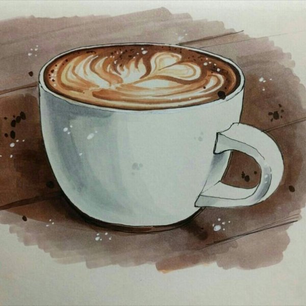 Латте акварель