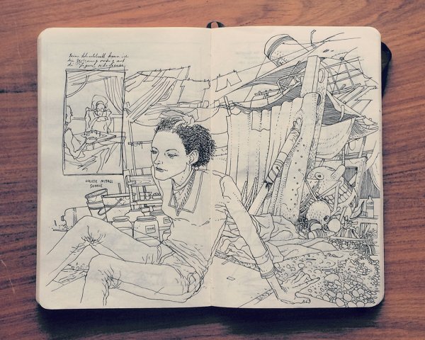 Скетчбук в стиле инди