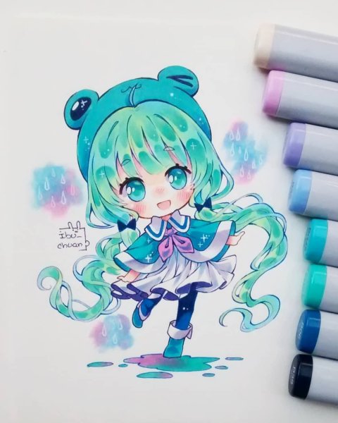 Аниме фломастерами