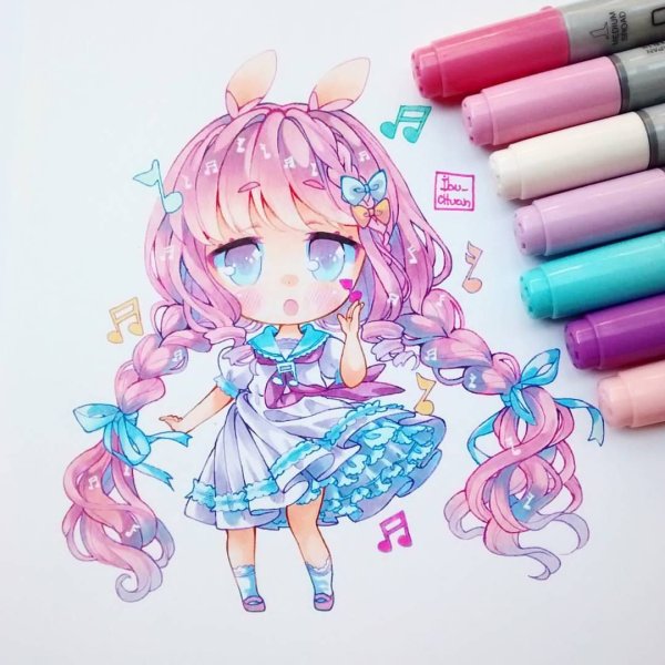 Аниме маркерами Копик